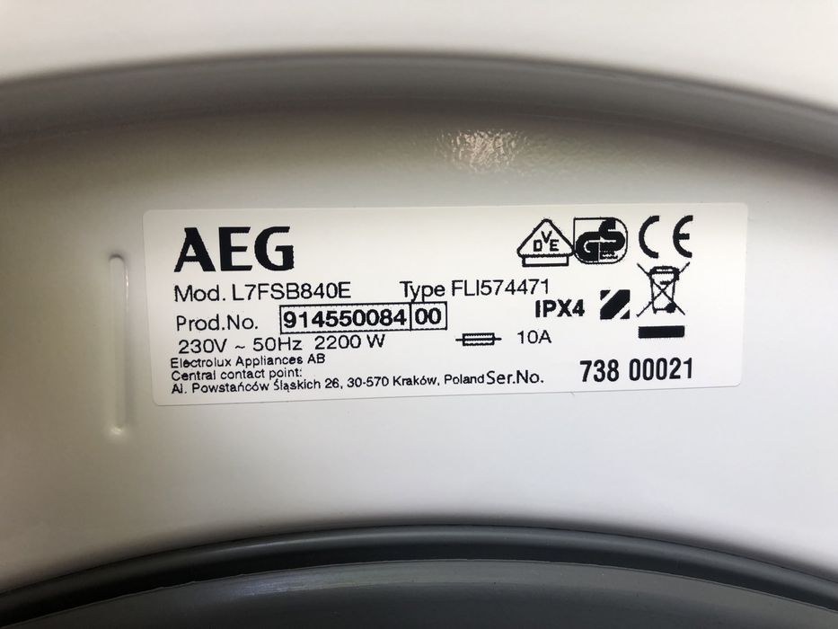 Пральна машина AEG 7000 SERIES