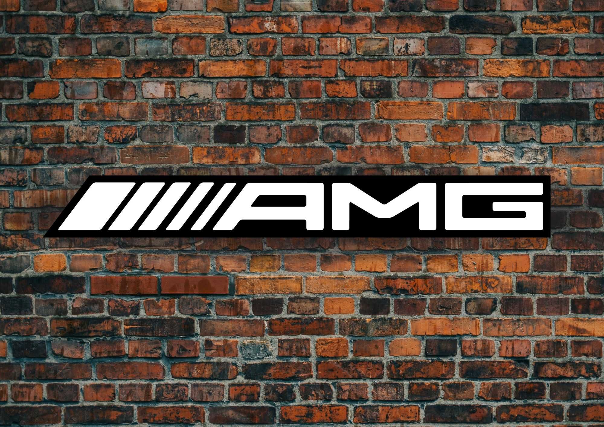 LED Neon Mercedes AMG, Kaseton, Panel, Logo podświetlane, Znaczek