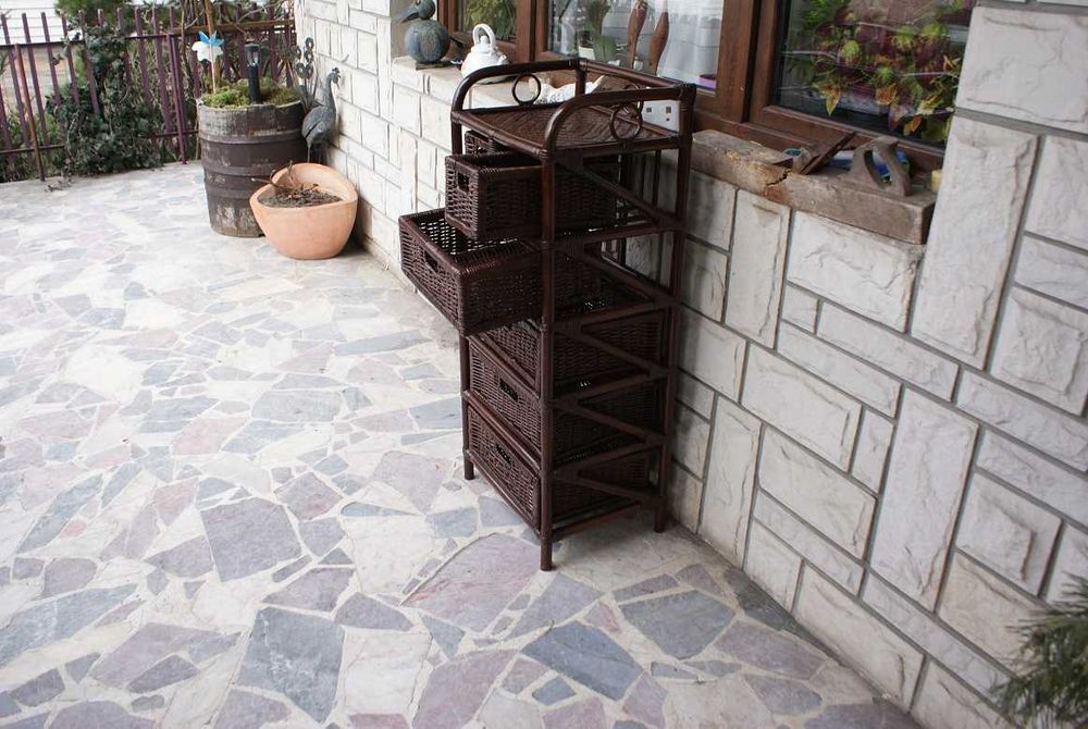 Piękna Brązowa Komoda z Ratanu ! Stan idealny ! Wysylka