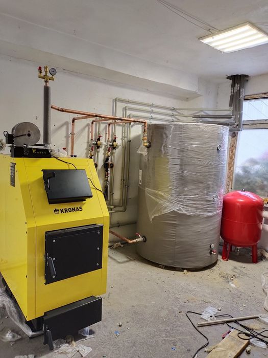 Монтаж твердотоаливных котлов, електрокотлов, газовых, буферные емуост