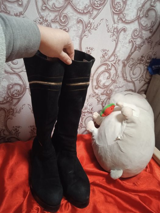 Сапоги ботфорти натуральні