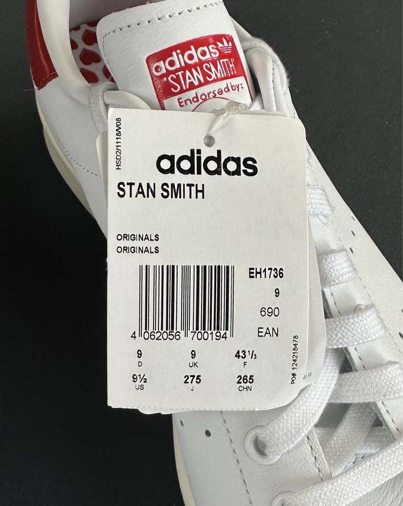 Adidas Stan Smith Оригінал Кросівки 100% Шкіра Розмір 43