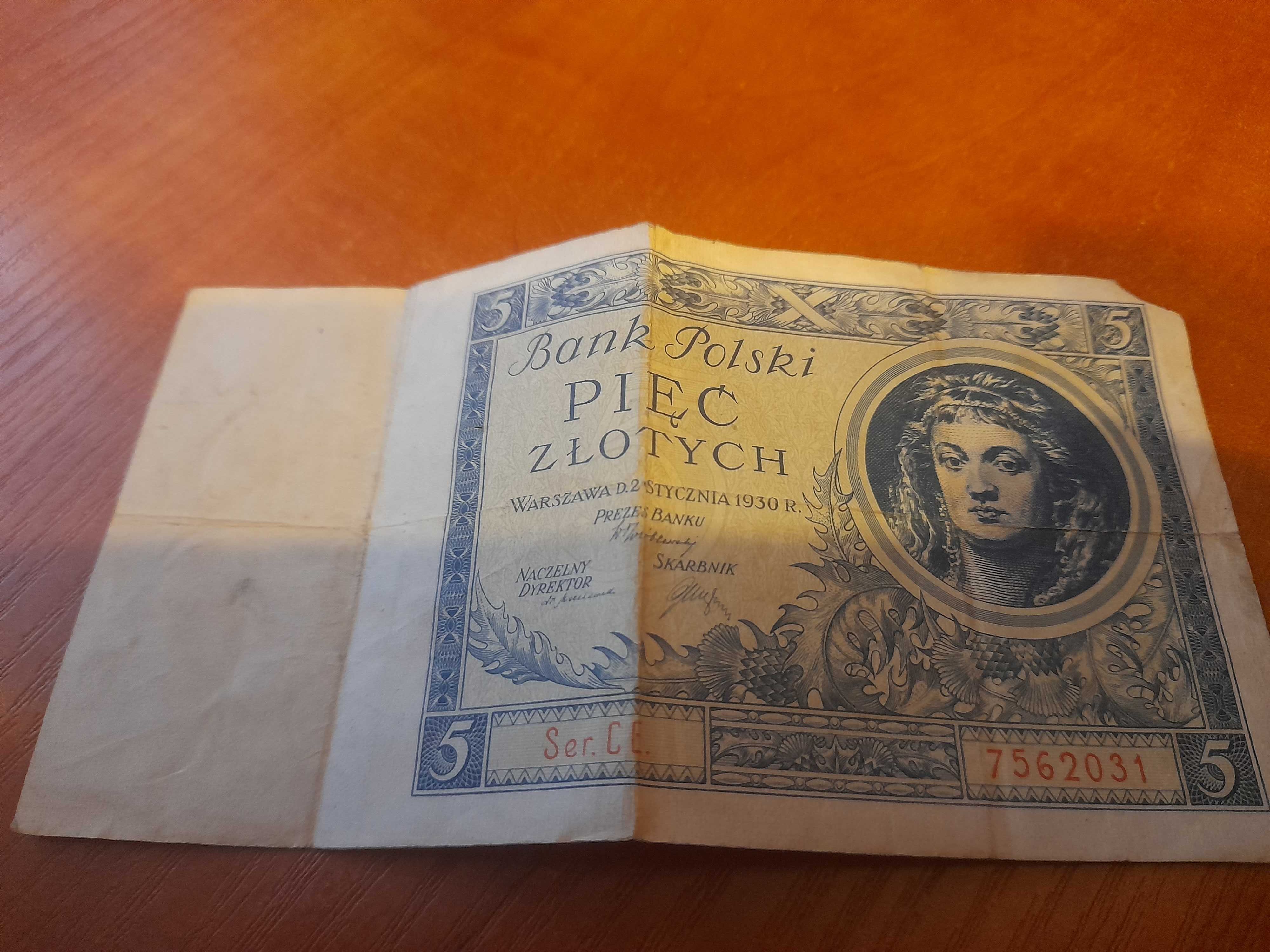 5zł banknot 1930r bardzo dobry stan!