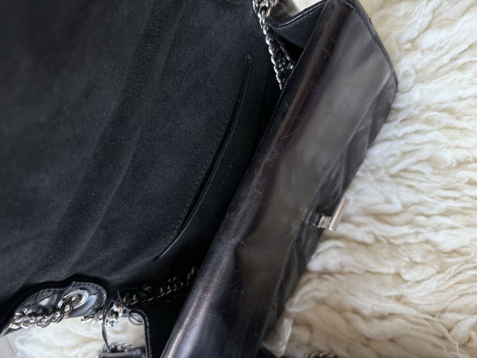 Чорна шкіряна сумочка сумка кросбоди Sandro Paris