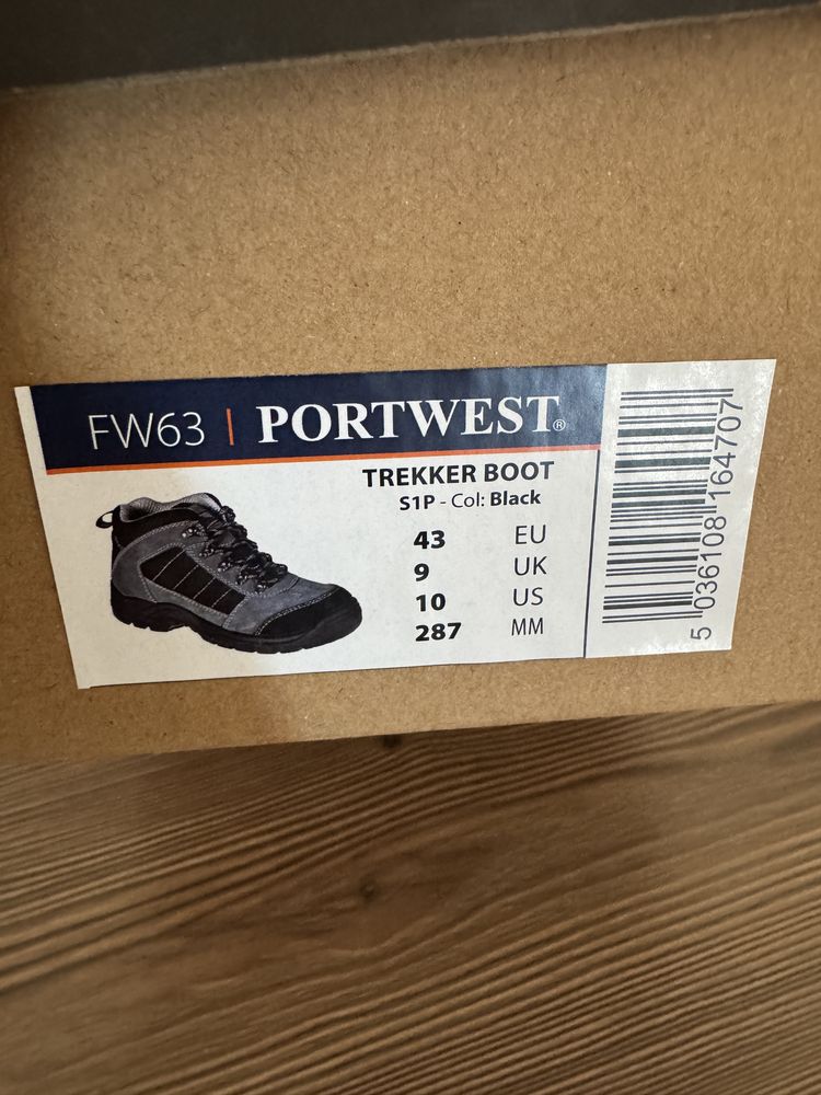Buty robocze Trzewiki S1P Portwest roz 43 bhp