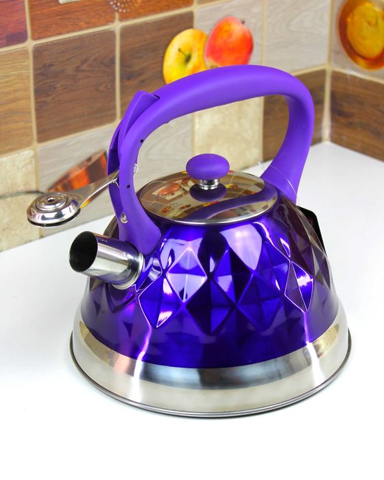 Czajnik 3L z Gwizdkiem – fioletowy, Stal Nierdzewna, Indukcja