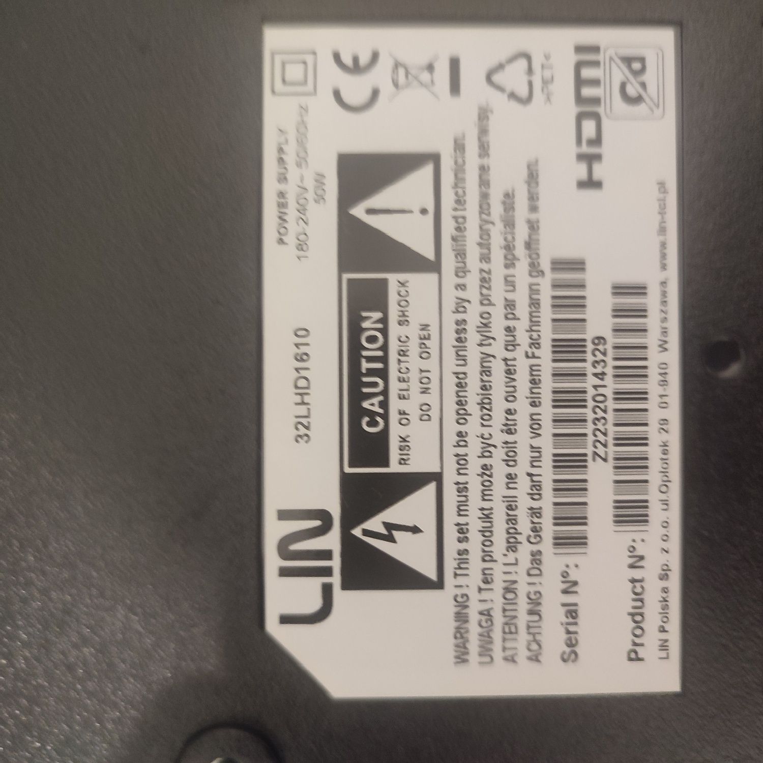 Telewizor LIN 32LHD1610 32" LED
