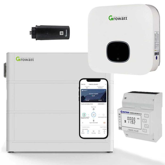 Growatt MIN 3600-XH Inversor Híbrido Monofásico com Bateria de 5,12kWh