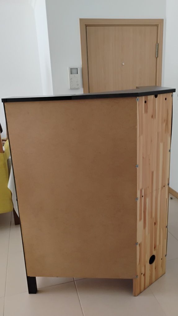 Mesa/Secretária de canto IKEA Hemnes Preto