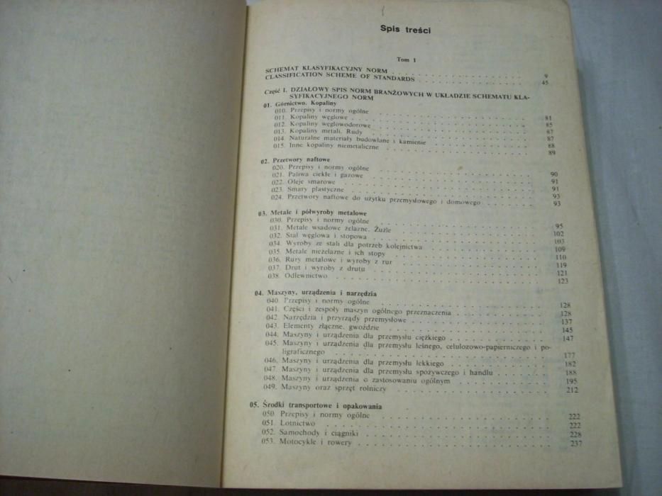 Katalog Norm Branżowych T.1 1987 r.