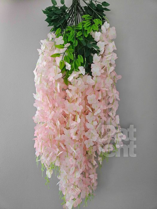Wisteria różowa glicynia sztuczna girlanda dekoracja 12 sztuk