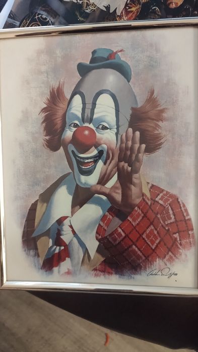 Клоуни,літографічний друк