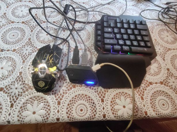Мобільний ігровий Bluetooth 5.0 адаптер з ігровою клавіатурою і мишкою