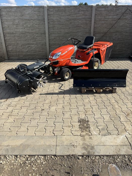 Traktorek kosiarka Kubota GR1600II Diesel Zamiatarka Odsniezarka