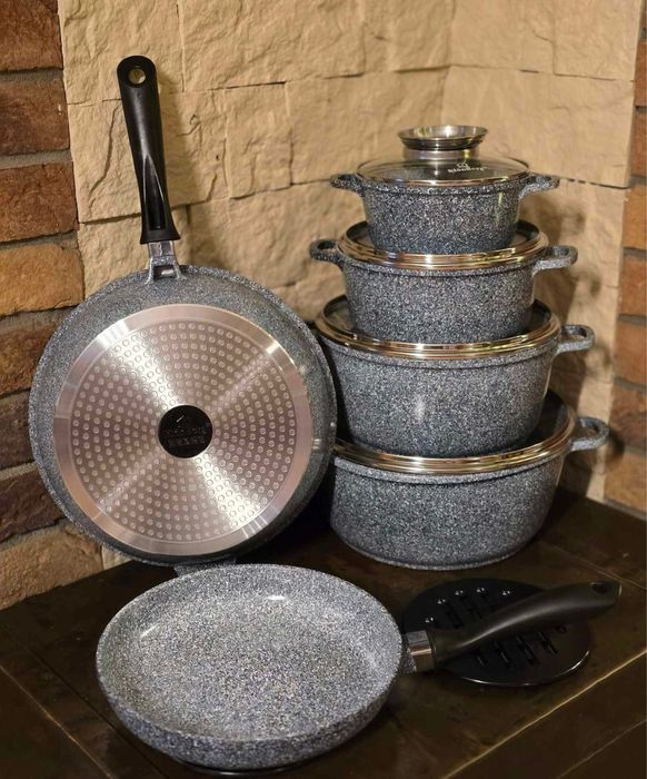 Zestaw garnków KlonBerg PREMIUM SWISS aluminiowe 12 el.KB3927