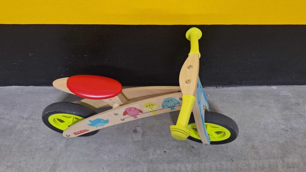 Bicicleta WOOMAX educativa sem pedais em madeira