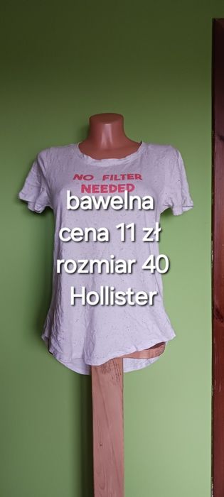 Biały przepiorczy asymetryczny tshirt rozm.38/40