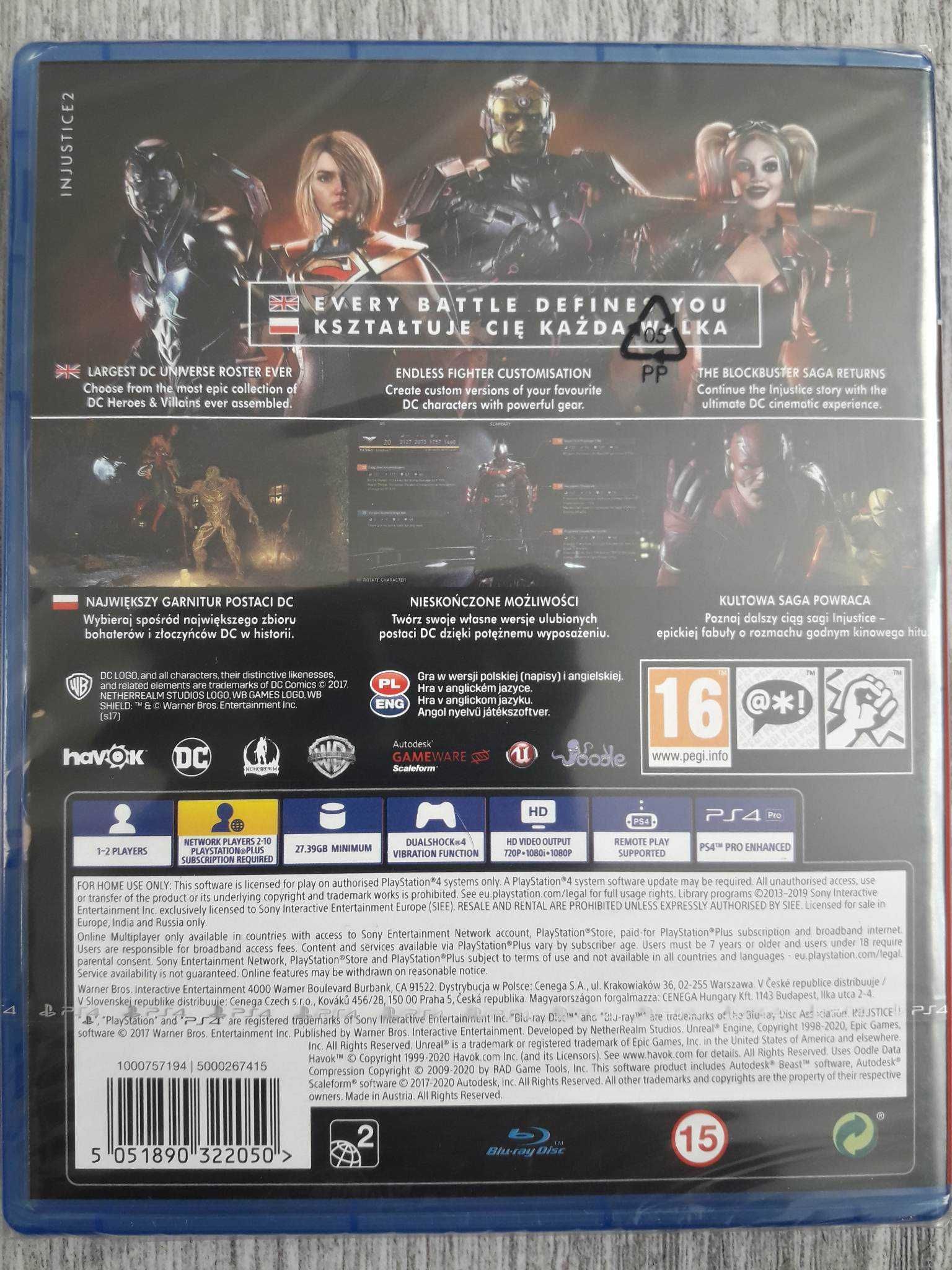 Nowa Gra Injustice 2 Polska Wersja PS4/PS5 Playstation
