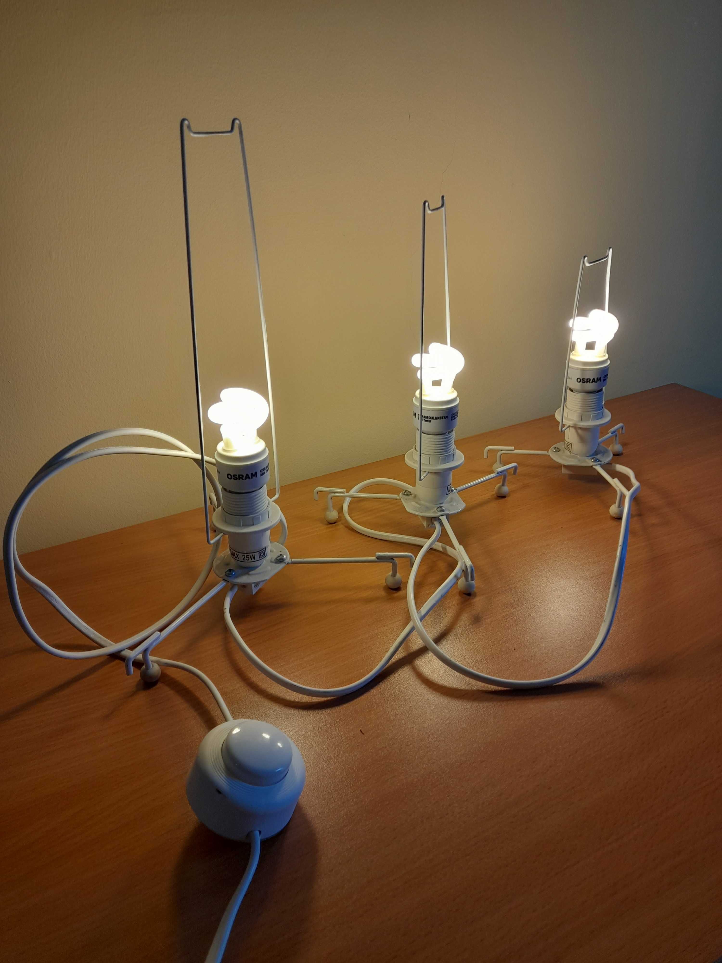 3 lampki - połączone kablem oprawki z wyłącznikiem nożnym