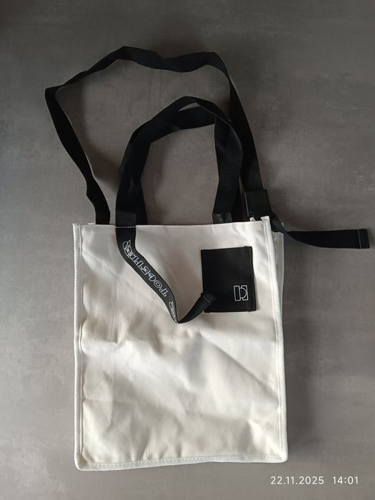Torba płócienna, na ramię, duża pojemność, biała