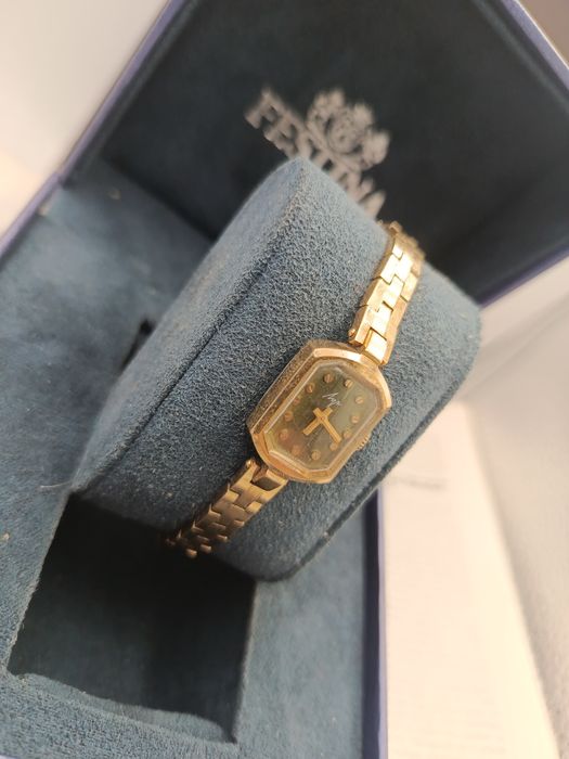 Zegarek damski Łucz mechaniczny pozłacany au