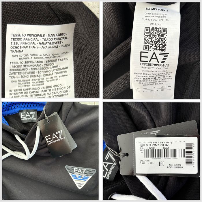 Мужской свитшот худи Emporio Armani,XXL