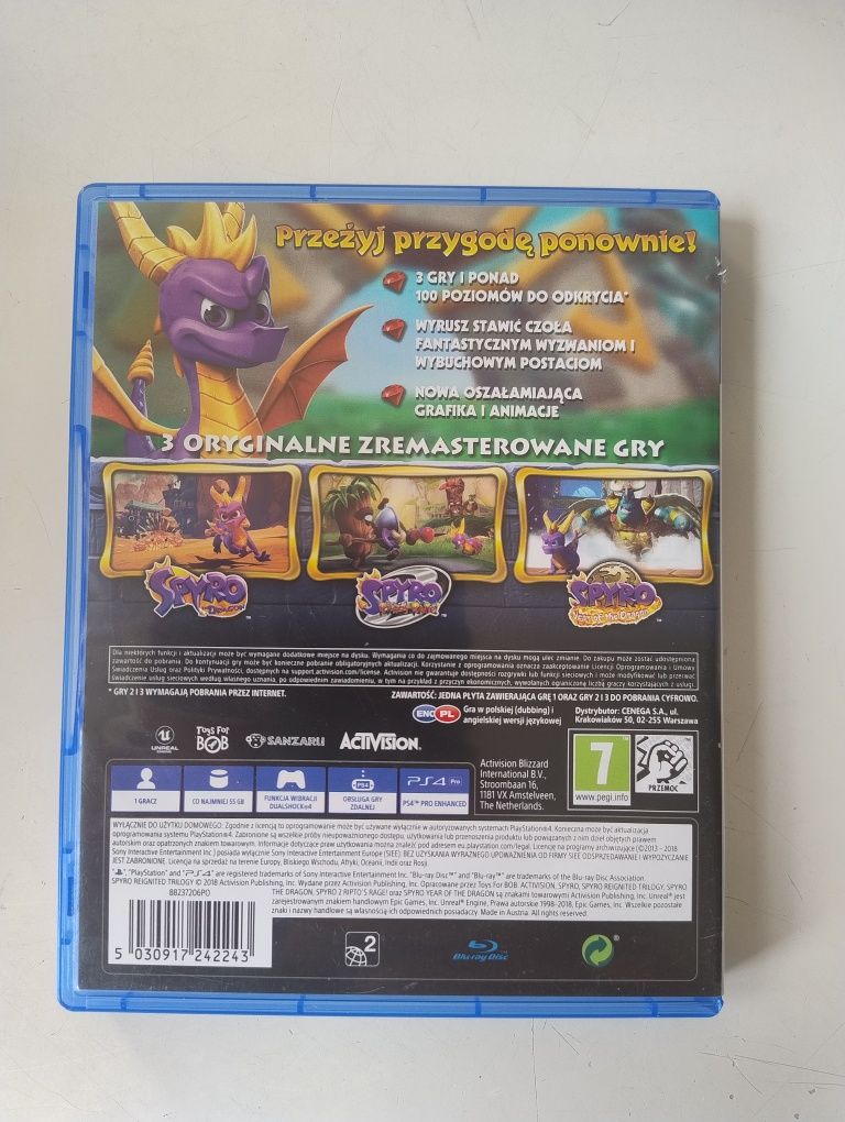 Sprzedam grę Spyro PL dubbing na PS4