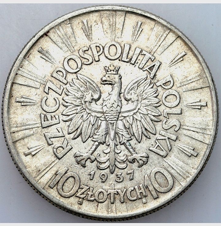 Moneta obiegowa II RP Józef Piłsudski 1937r