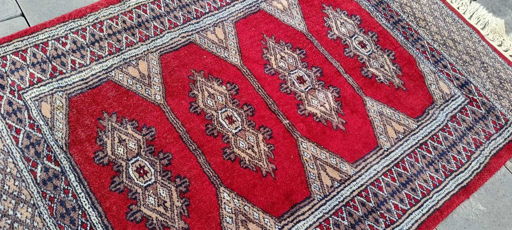 Buchara dywan wełniany tkany ręcznie 107 x 62 cm Bokhara perski wełna