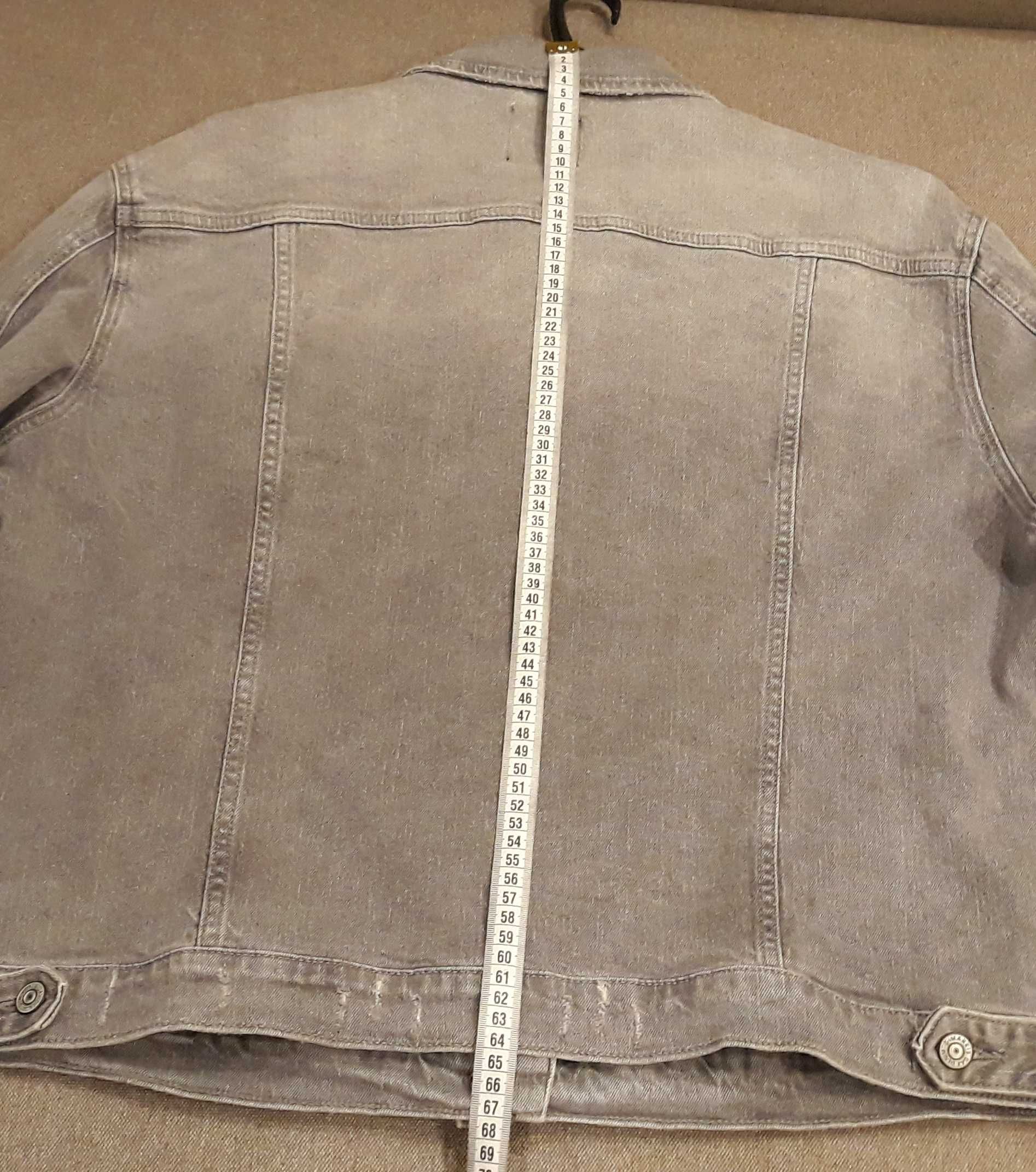 Джинсовий піджак (куртка) жіночий сірий, батал, 8xl