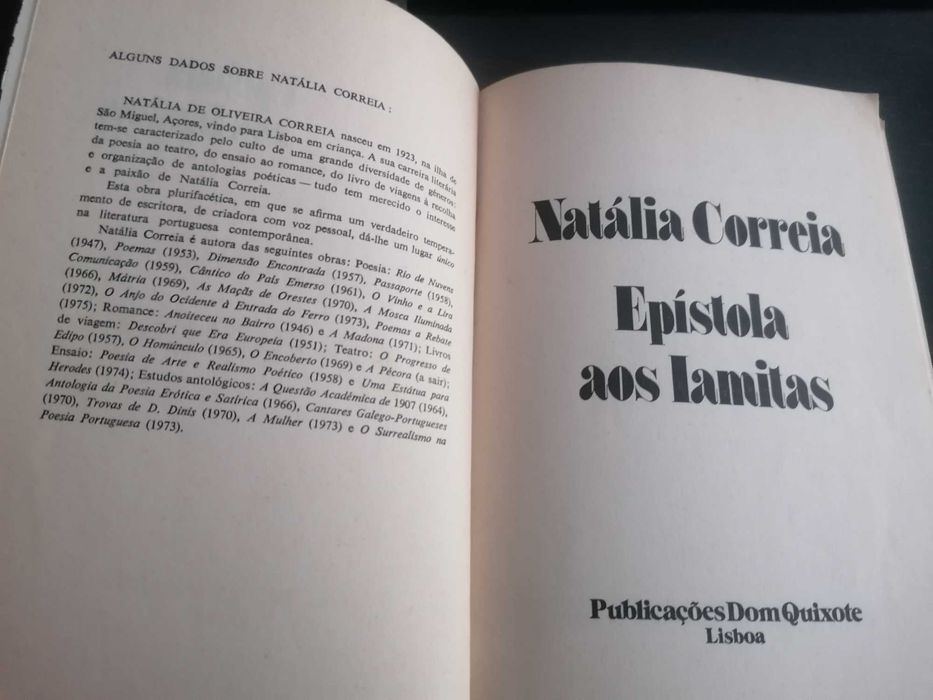 Epístola aos Lamitas // Natália Correia (1.edi.)