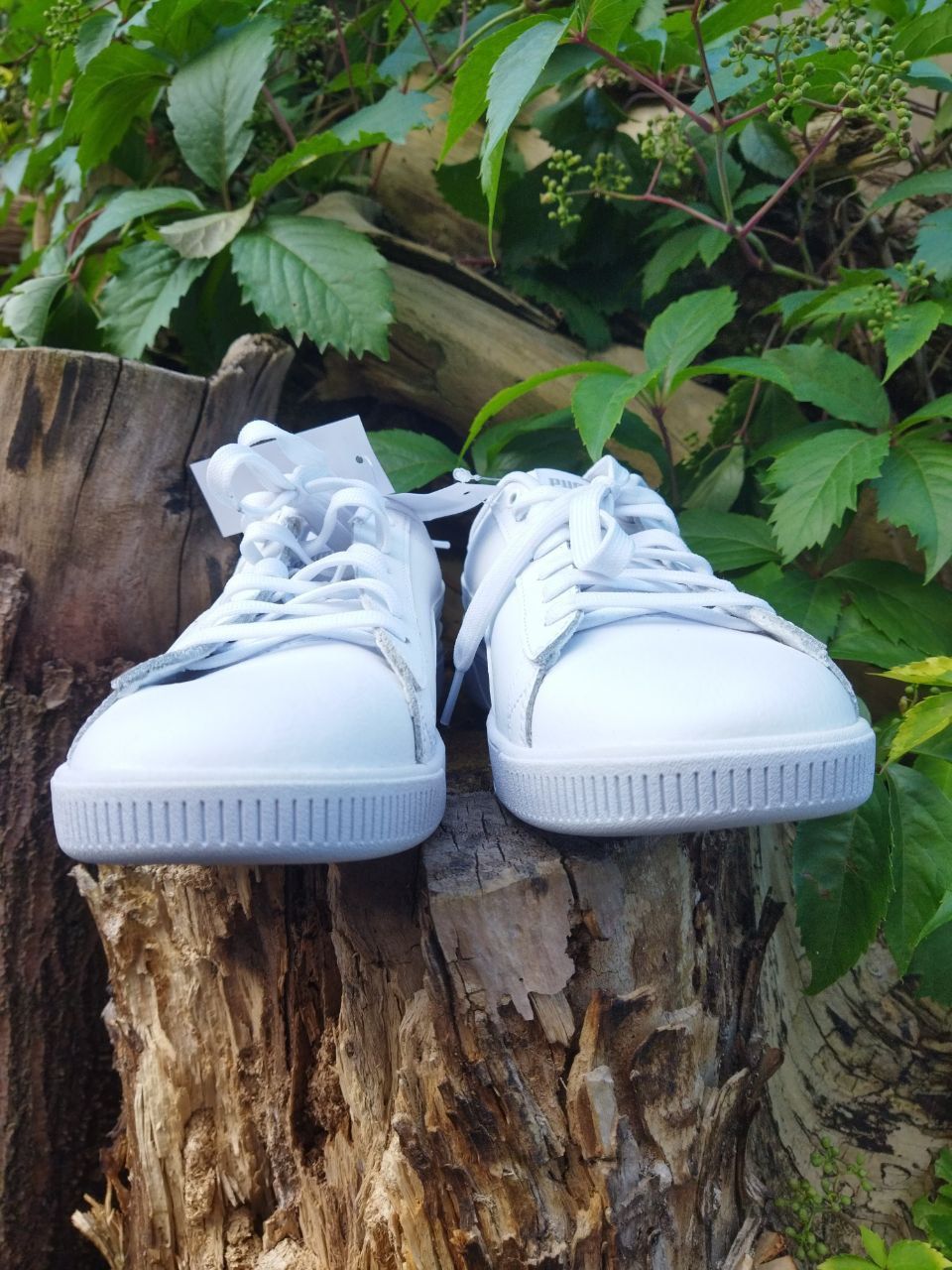 26,5 см - стильні білі кросівки Puma кожаные кроссовки женские