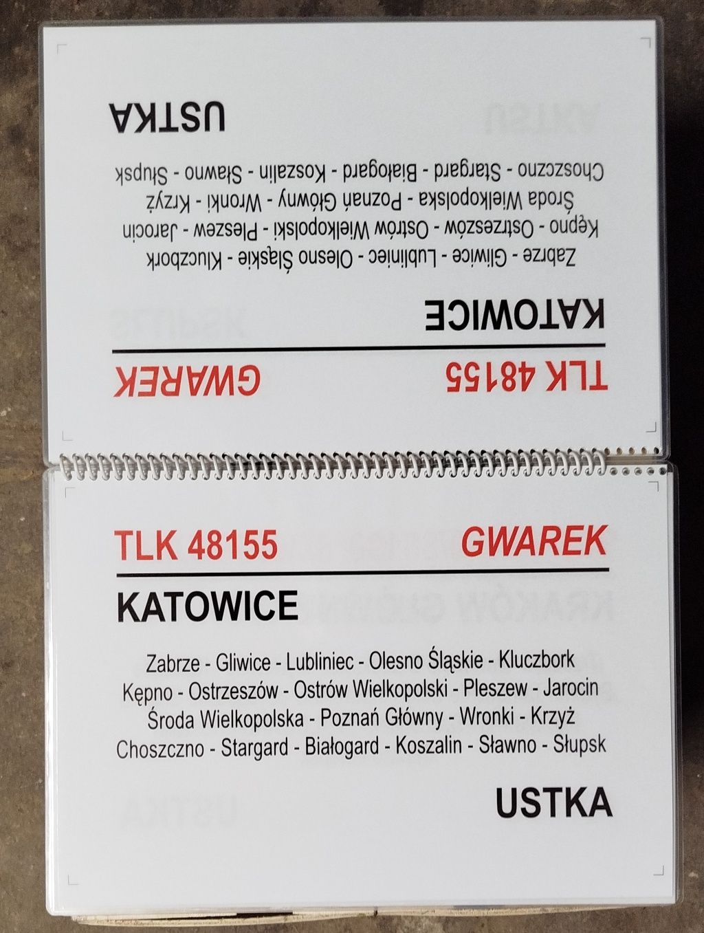 Zeszyt tablic TLK