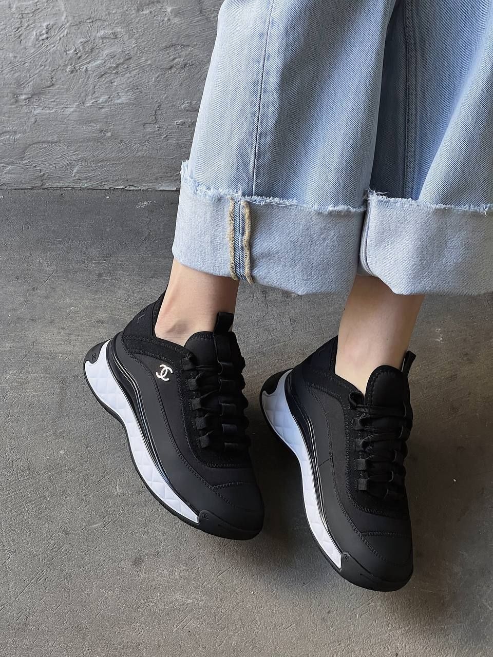 р36-41 жіночі Кросівки Chanel Sneakers Black