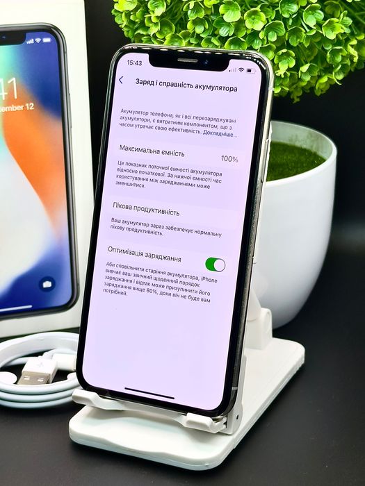 ‼️iPhone X 256GB White Батарея 100% / Айфон Х 256 гб Білий‼️