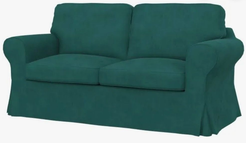 Nowe pokrycie na 2 os. Sofa EKTORP Ikea ciemny turkusowy