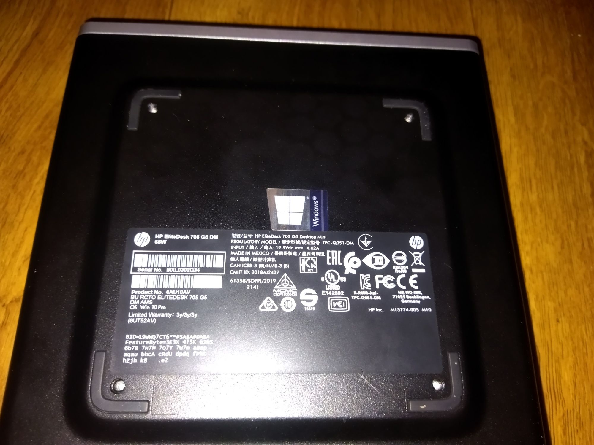 ‼️Mini pc‼️HP 705 g5,Ryzen 5 3400g,Vega 11,DDR4 8gb,Hdd 500,WiFI BT.