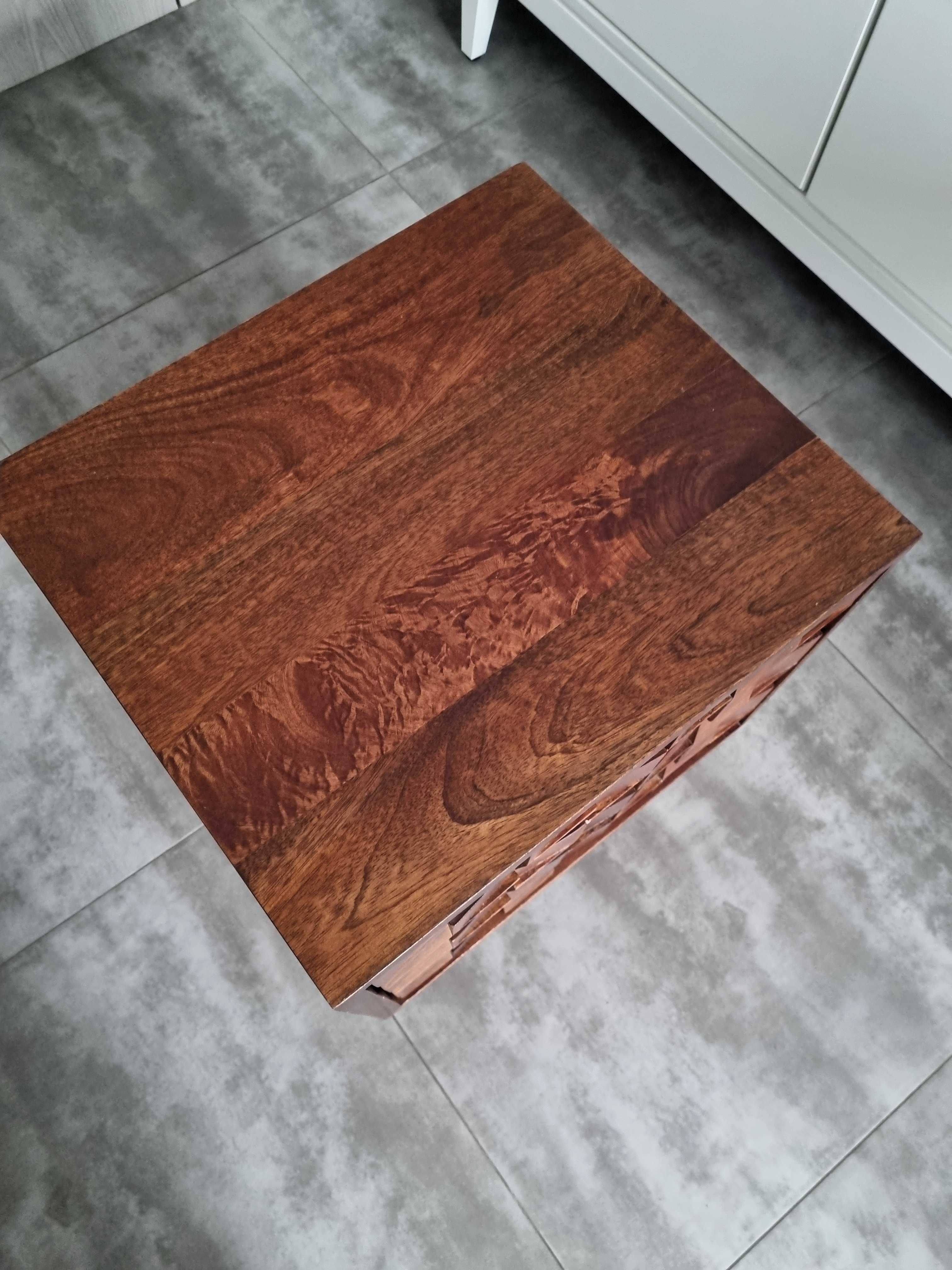 ZARA HOME drewniany stolik szafka