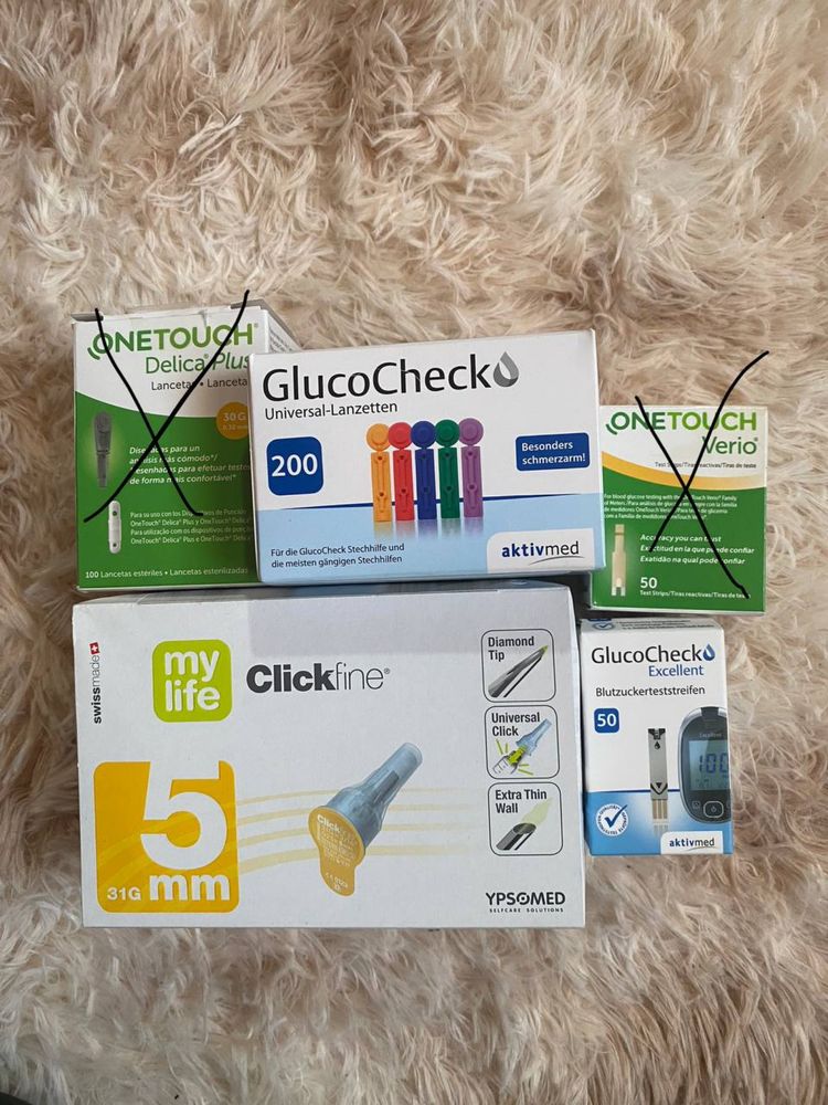 Тест полоски и ланцеты к глюкометру GlucoCheck Excellent , иглы