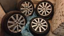Felgi Mazda r17 z oponami zimowymi oraz z czujnikami 5x114,3