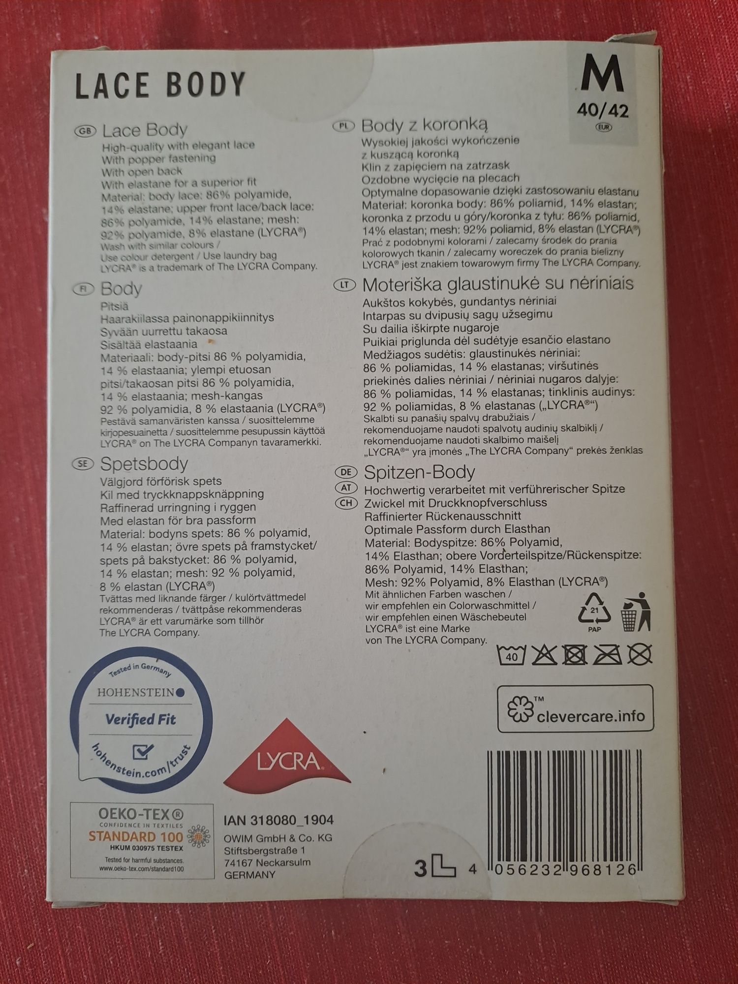 Czarne body damskie z koronką na walentynki