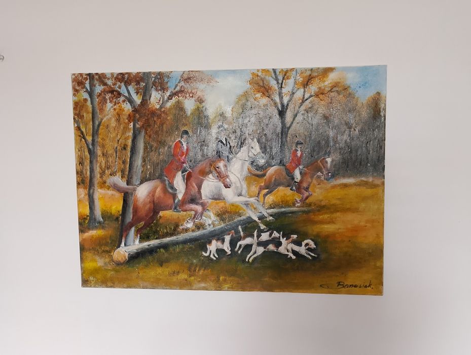 Obraz polowanie 70x50 cm