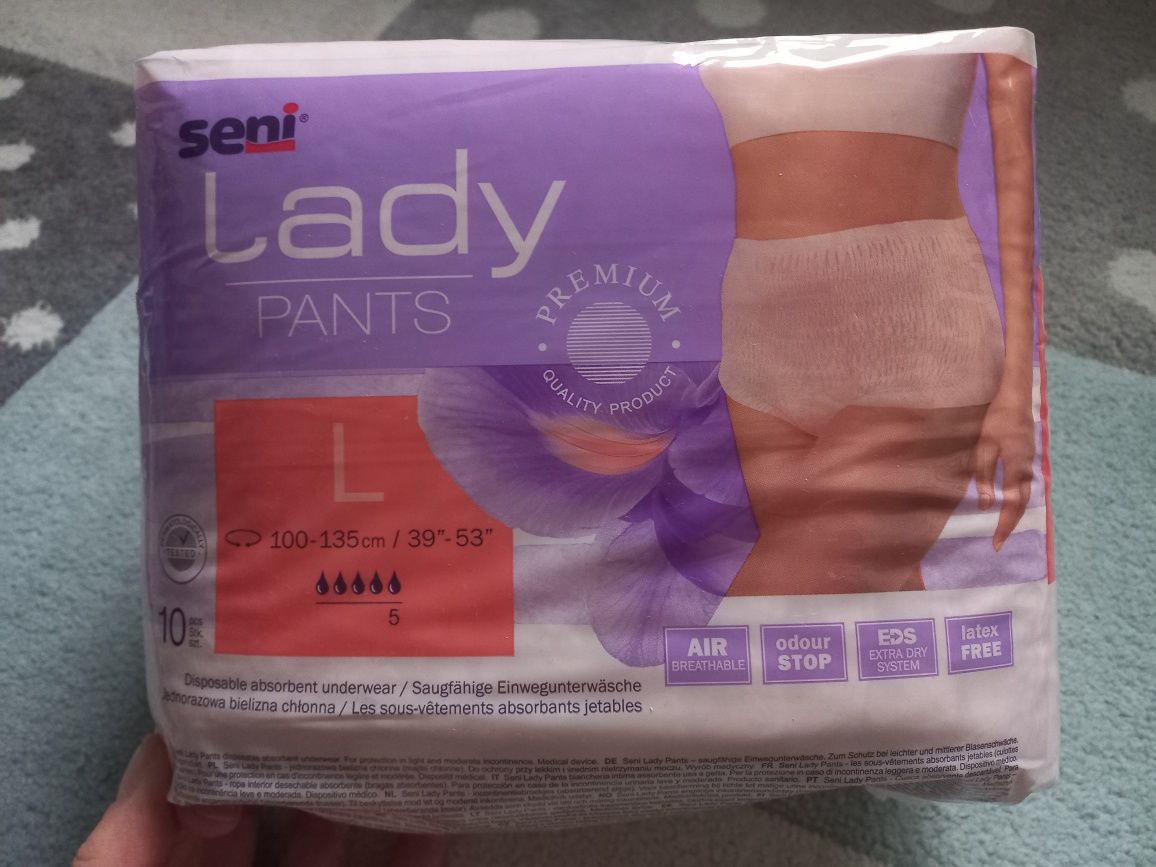 Seni Lady Pants, majtki chłonne dla kobiet, Large, 100-135 cm, 10 szt.