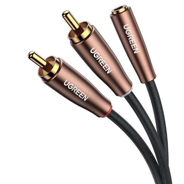 Przejściówka Ugreen 3,5 mm Mini Jack do 2Rca 5M - Dźwięk HQ