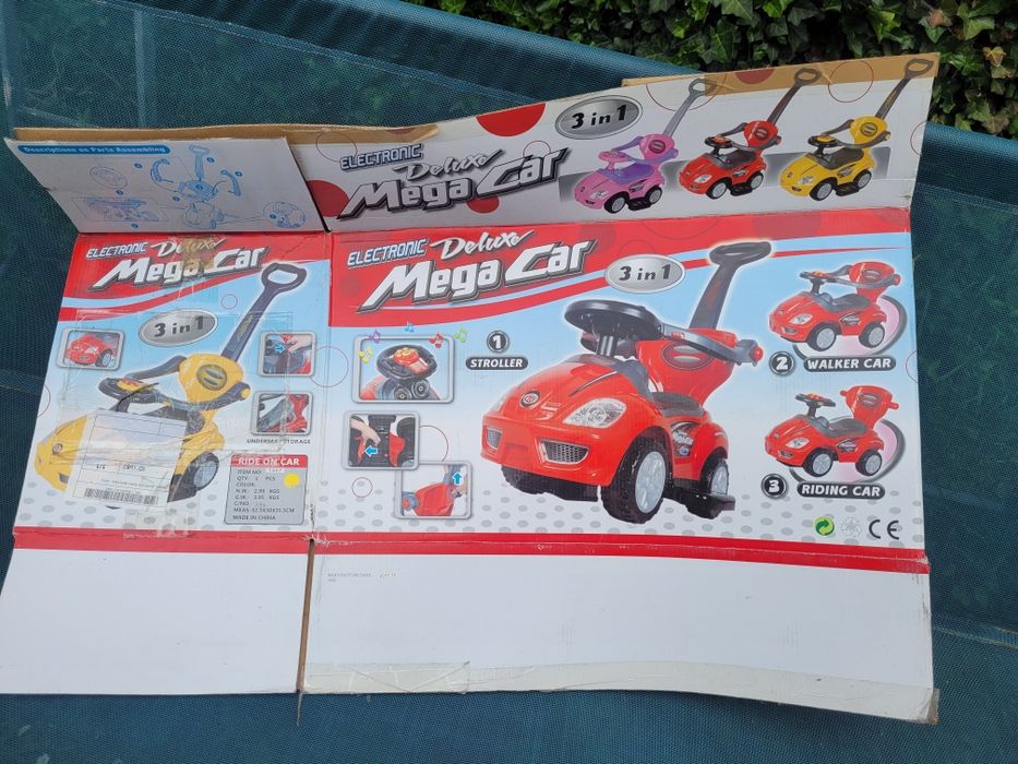 Jeździk, pchacz dlla dzieci 3w1 BabyMaxi - żółty