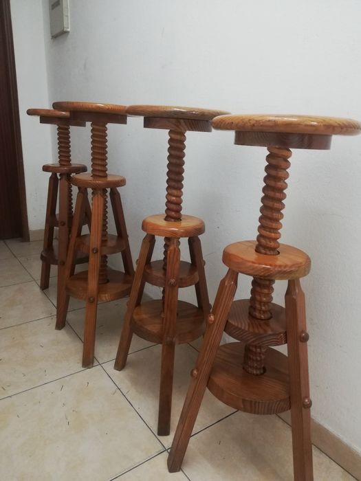 Cadeiras rosca madeira vintage