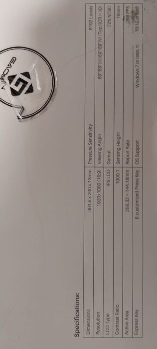 Графічний планшет Gaomon PD1161