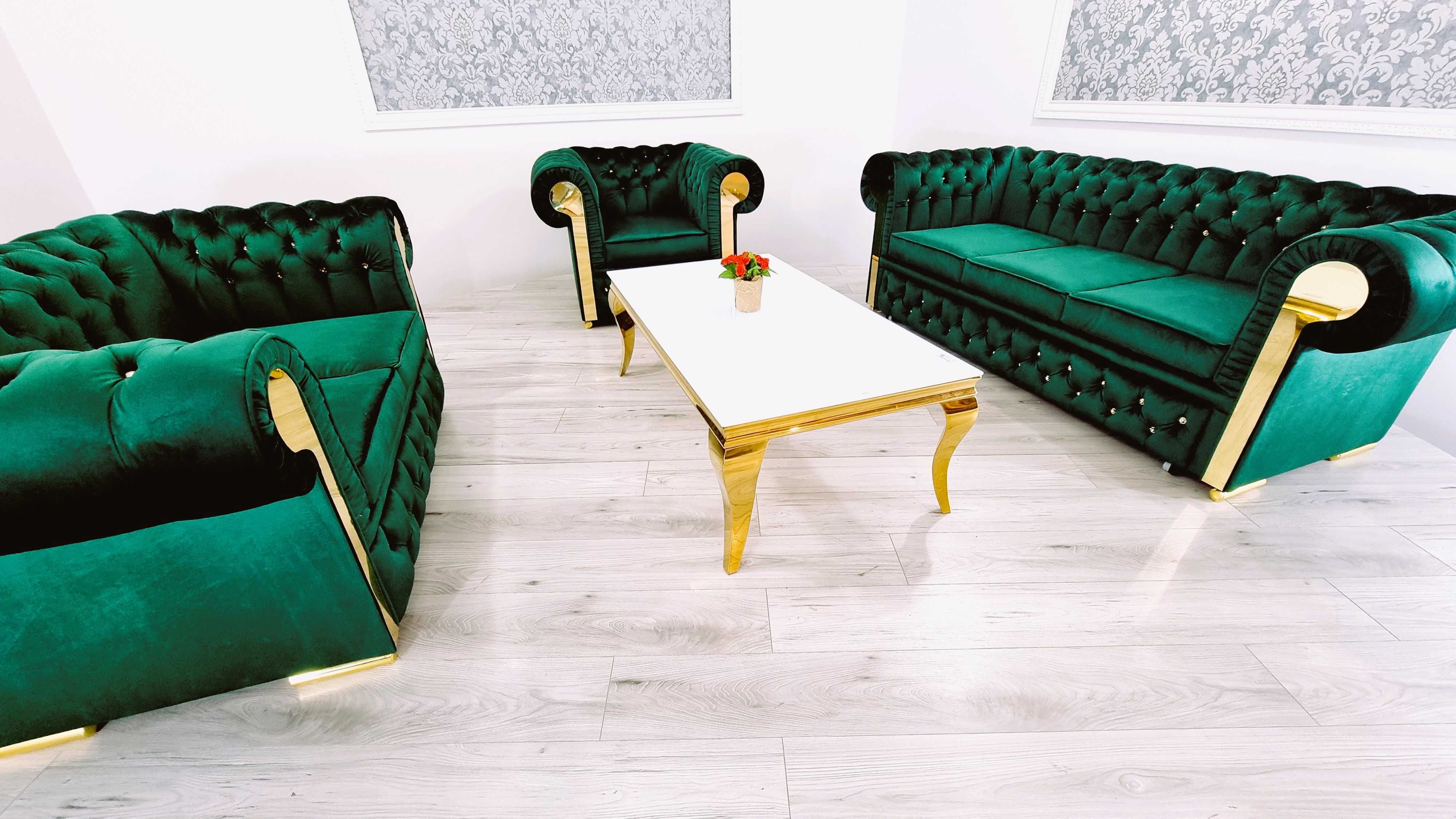 Zestaw pikowany Chesterfield GLAMOUR 3+2+1 Rozkładany / producent