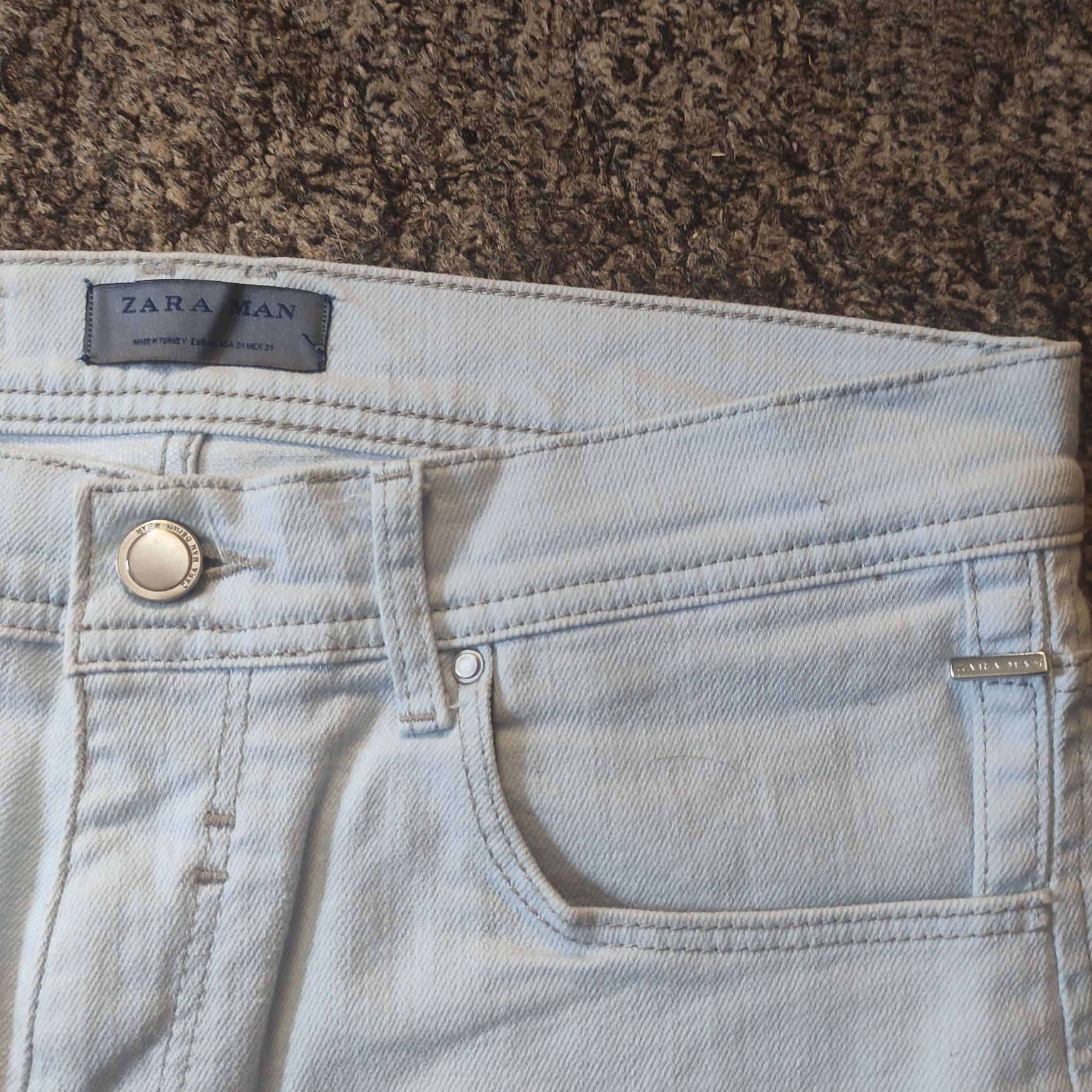 Джинси чоловічі Zara man світло блакитні