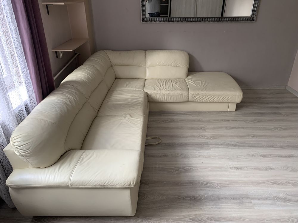 Rogówką sofa narożnik skóra kanapa